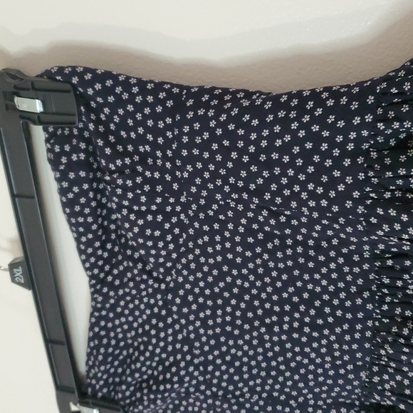 Vintage Superdry Navy Dainty Floral Bandeau Mini Dress Size Extra Small Viscose - Picture 2 of 12